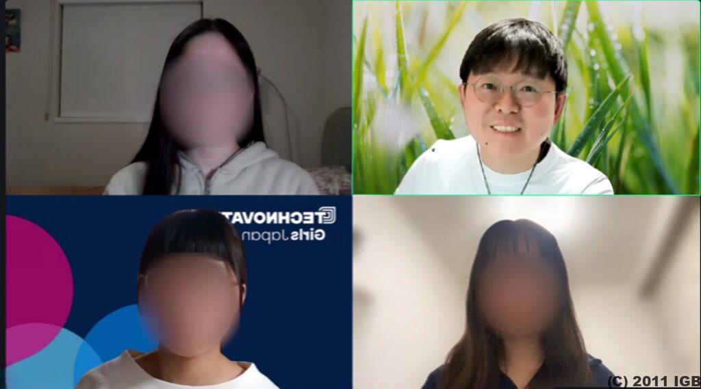 Technovation Girls 2026参加チームより石川理事がオンライン取材を受けている様子